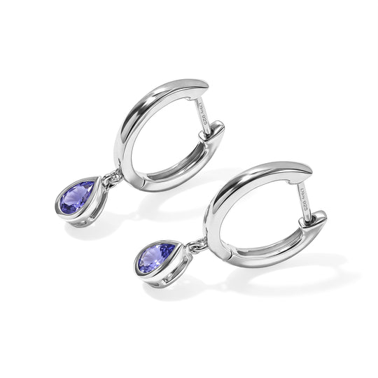 D'Joy Tansanit Ohrringe 925 Silber Rhodiniert (10-15 Werktage Lieferzeit) ca. 0,76 ct.