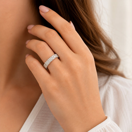 LUXURIANT DIAMOND - Lab Grown Diamant SI-GH Ring 925 Silber Rhodiniert (Größe 20.00)  (10-15 Werktage Lieferzeit) ca. 0,50 ct