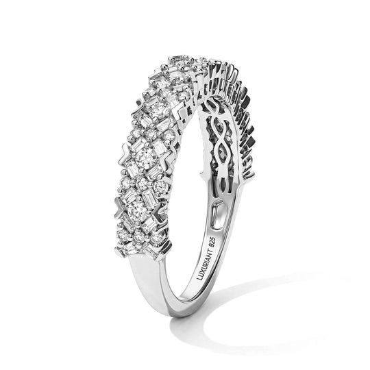 LUXURIANT DIAMOND - Lab Grown Diamant SI-GH Ring 925 Silber Rhodiniert (Größe 20.00)  (10-15 Werktage Lieferzeit) ca. 0,50 ct