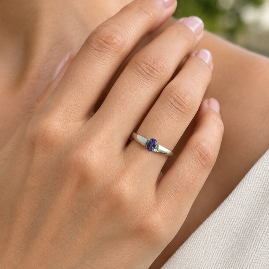 EVER TRUE Tansanit Ring Reine Bronze (Größe 21.00) (10-15 Werktage Lieferzeit) ca. 0,45 ct