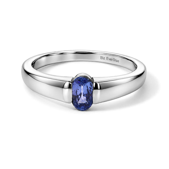 EVER TRUE Tansanit Ring Reine Bronze (Größe 21.00) (10-15 Werktage Lieferzeit) ca. 0,45 ct