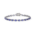 D'Joy AA Tansanit Armband (10-15 Werktage Lieferzeit) ca. 19 cm 925 Silber Rhodiniert ca. 7,94 ct.