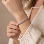 D'Joy AA Tansanit Armband (10-15 Werktage Lieferzeit) ca. 19 cm 925 Silber Rhodiniert ca. 7,94 ct.