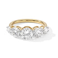 LUXURIANT DIAMOND - Lab Grown Diamant SGL zertifiziert SI-GH Ring 925 SGL zertifiziert SIlber 750 Gelbgold vermeil (Größe 16.00) ca. 2,50 ct