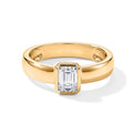 LUXURIANT DIAMOND - Lab Grown Diamant SI-GH Ring 925 Silber 750 Gelbgold vermeil (Größe 18.00) ca. 1,00 ct