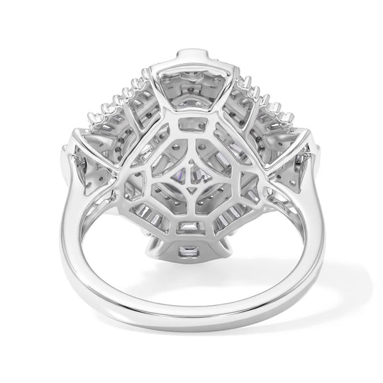 LUXURIANT DIAMOND - Lab Grown Diamant SI-GH Ring 925 Silber 750 Gelbgold vermeil (Größe 18.00)  ca. 0,98 ct