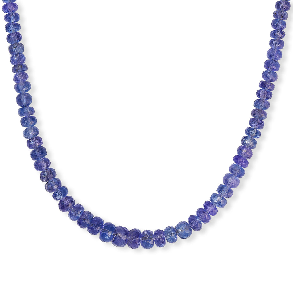 D'Joy AAA Tansanit Halskette ca. 45 cm 925 Silber Rhodiniert ca. 96,00 ct.