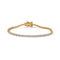 LUXURIANT DIAMOND - Lab Grown Diamant SI-GH Armband ca. 19 cm 925 Silber 750 Gelbgold vermeil ca. 3,28 ct.