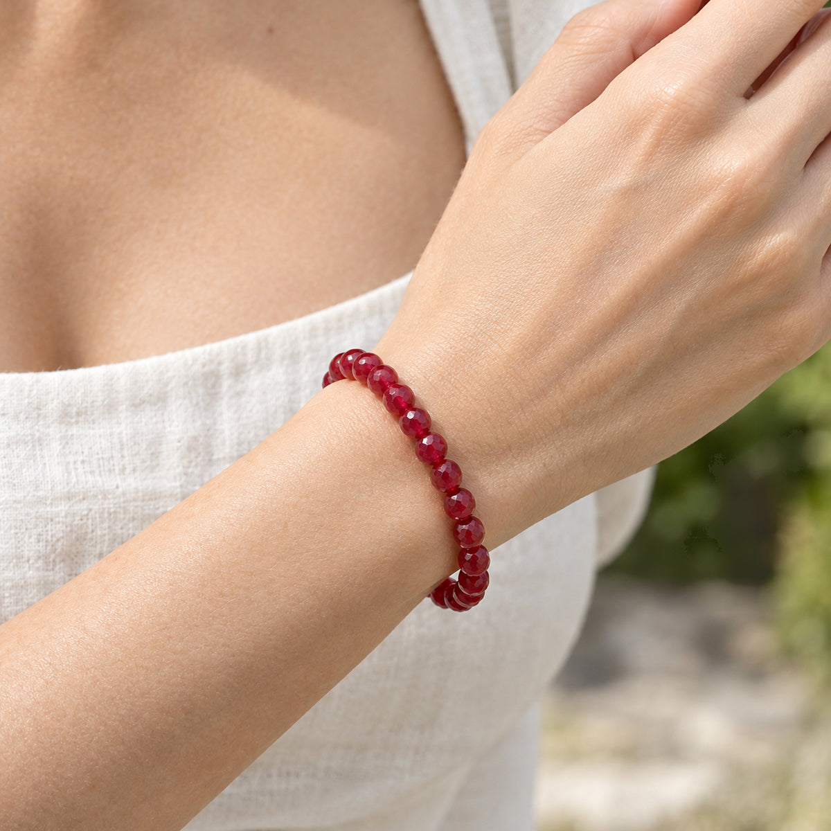 Lab Grown Rubin Armband 18 cm (10-15 Werktage Lieferzeit) ca. 60.00 ct