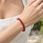 Lab Grown Rubin Armband 18 cm (10-15 Werktage Lieferzeit) ca. 60.00 ct