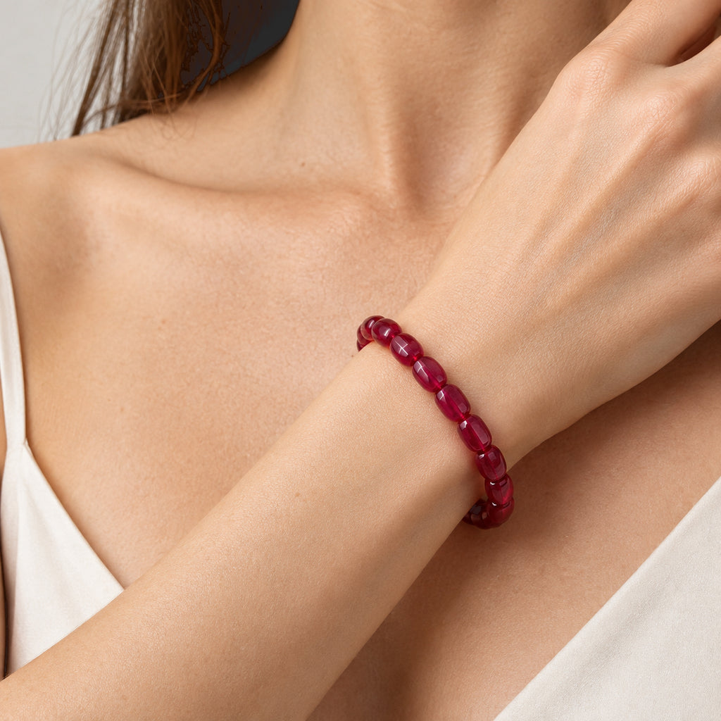 Lab Grown Rubin SGL zertifiziert Armband 18 cm (8-13 Werktage Lieferzeit) ca. 45.00 ct