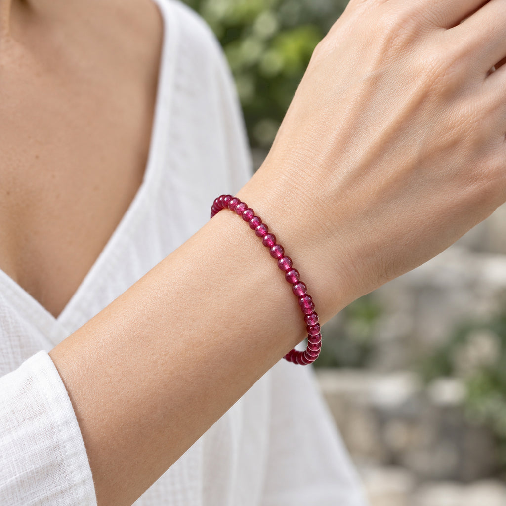 Lab Grown Rubin Armband 18 cm  ca. 25.00 ct