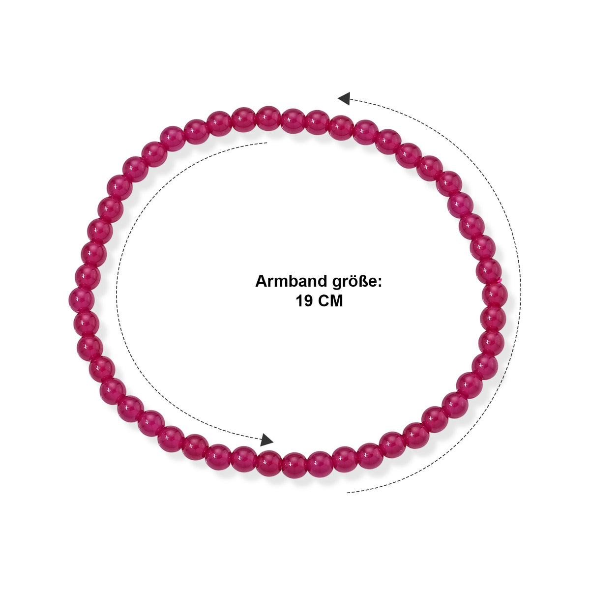 Lab Grown Rubin Armband 18 cm  ca. 25.00 ct