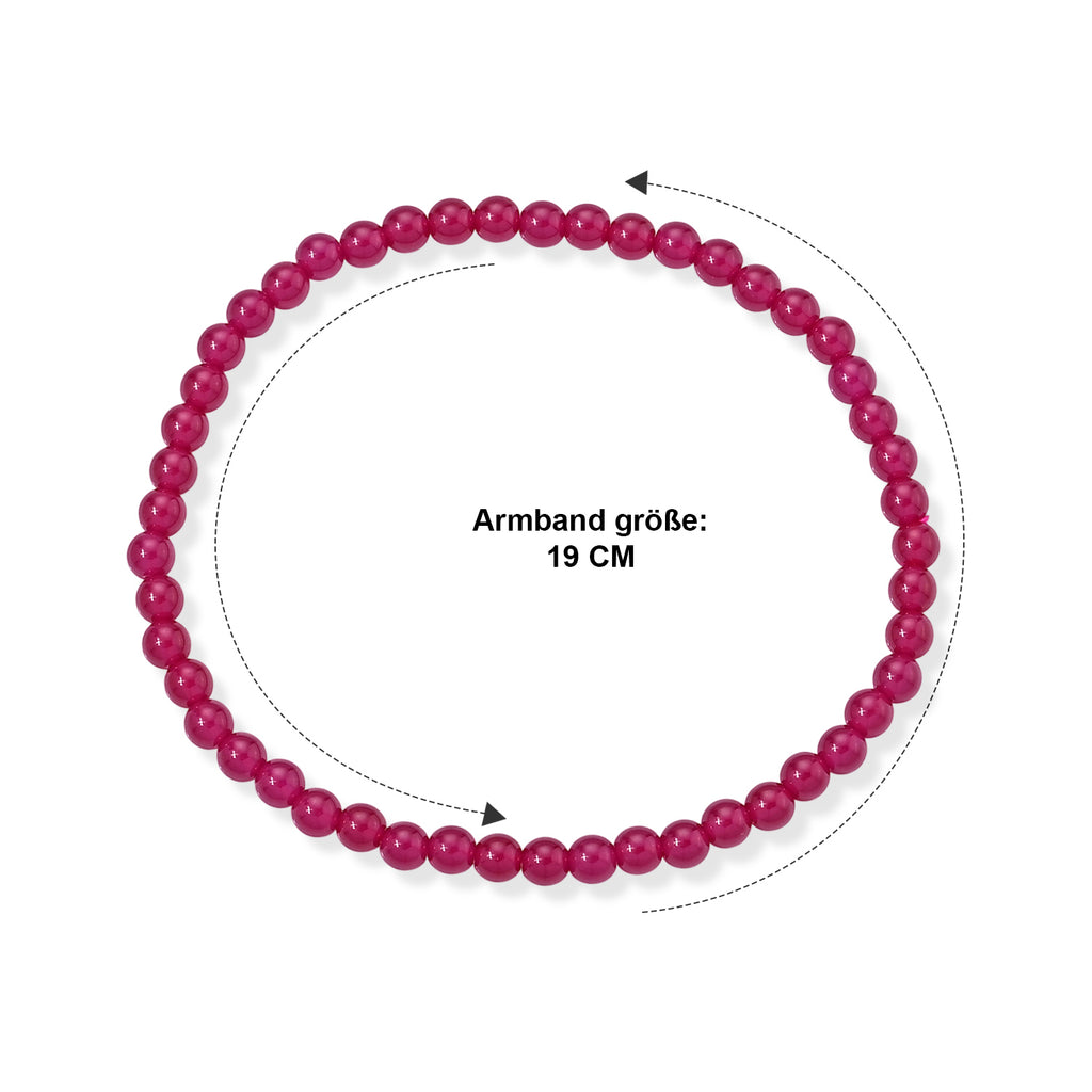 Lab Grown Rubin Armband 18 cm  ca. 25.00 ct