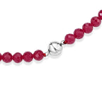D'Joy Lab Grown Rubin Halskette (10-15 Werktage Lieferzeit) ca. 50 cm 925 Silber Rhodiniert ca. 170.00 ct