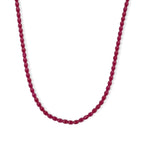D'Joy Lab Grown Rubin SGL zertifiziert Halskette (8-13 Werktage Lieferzeit) ca. 50 cm 925 Silber Rhodiniert ca. 140.00 ct