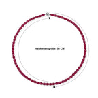 D'Joy Lab Grown Rubin SGL zertifiziert Halskette (8-13 Werktage Lieferzeit) ca. 50 cm 925 Silber Rhodiniert ca. 140.00 ct