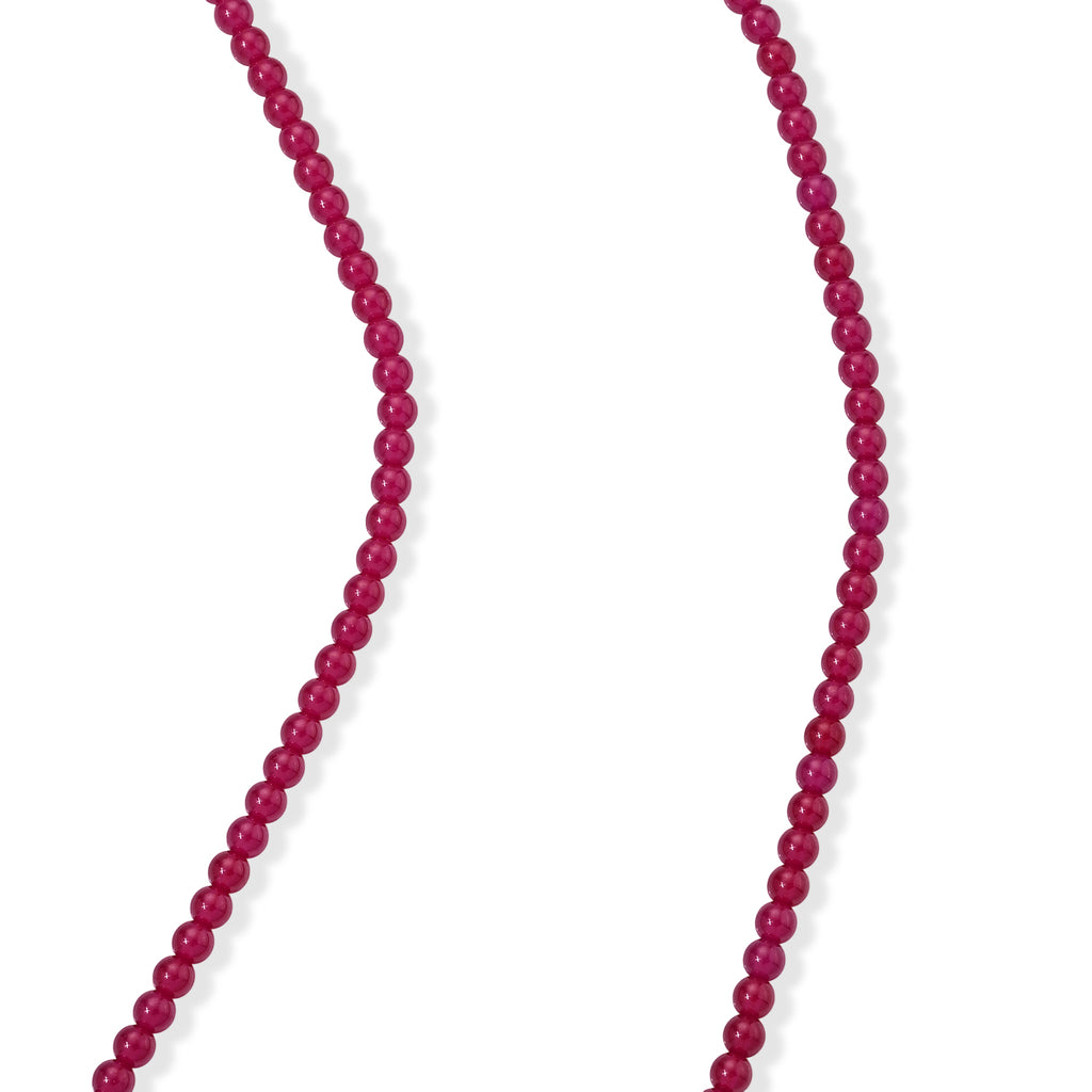 D'Joy Lab Grown Rubin SGL zertifiziert Halskette (8-13 Werktage Lieferzeit) ca. 50 cm 925 Silber Rhodiniert ca. 85,00 ct.