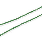 Tsavorite Granat Halskette ca. 45 cm 925 Silber Rhodiniert ca. 42,00 ct.