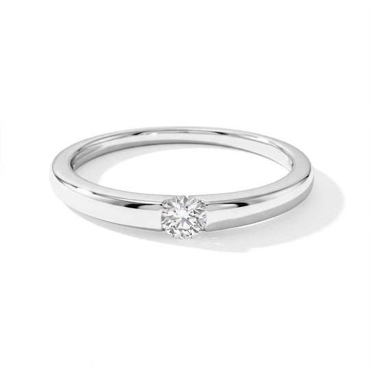 LUXURIANT DIAMOND - Lab Grown Diamant SI-GH Ring 925 Silber Rhodiniert (Größe 21.00) (10-15 Werktage Lieferzeit) ca. 0,24 ct