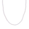 D'Joy AAA Weiße Edison Perle (5-5.5 mm) Halskette ca. 50 cm 925 Silber Rhodiniert