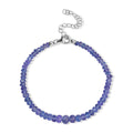 D'Joy AAA Tansanit Armband ca. 19 cm 925 Silber Rhodiniert ca. 36,50 ct.