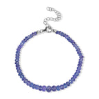 D'Joy AAA Tansanit Armband ca. 19 cm 925 Silber Rhodiniert ca. 36,50 ct.