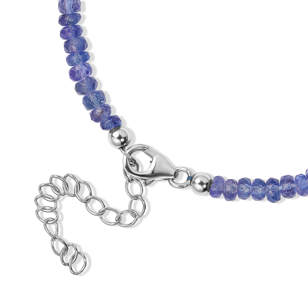 D'Joy AAA Tansanit Armband ca. 19 cm 925 Silber Rhodiniert ca. 36,50 ct.