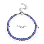 D'Joy AAA Tansanit Armband ca. 19 cm 925 Silber Rhodiniert ca. 36,50 ct.