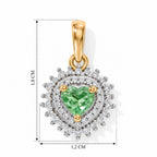 D'Joy AA Tsavorite Granat, Moissanit Anhänger 925 Silber 750 Gelbgold vermeil ca. 0,65 ct.