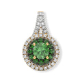 D'Joy AA Tsavorite Granat Anhänger 925 Silber 750 Gelbgold vermeil ca. 1,03 ct.