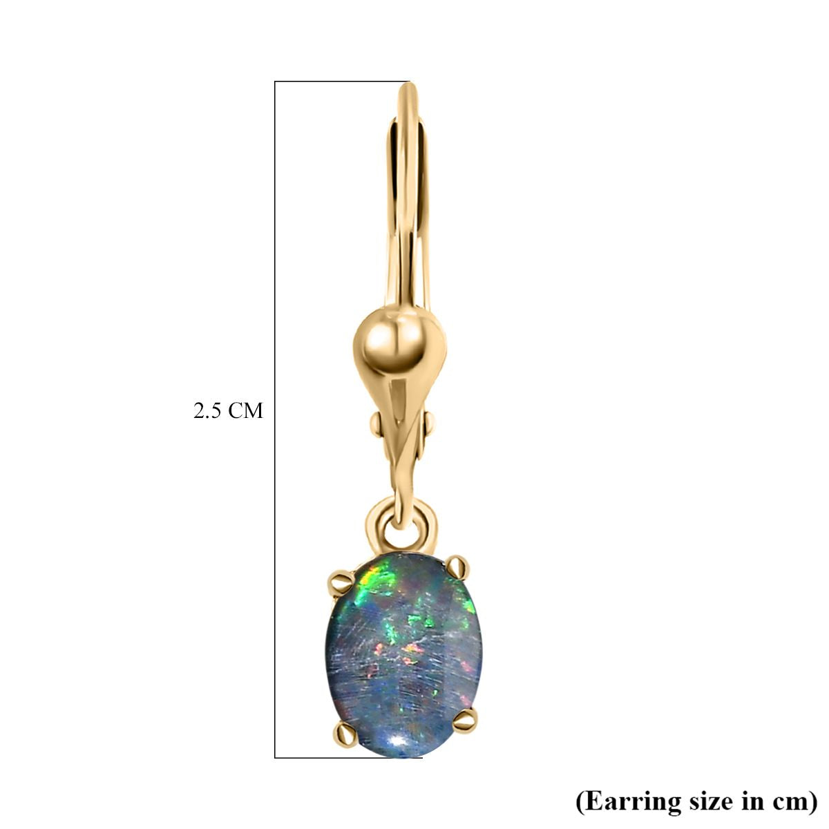 AAA Boulder Opal Triplette Ohrringe 925 Silber Platiniert ca. 1.87 ct