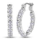 Weiße Zirkonia-Ohrringe, ca. 5,28 ct