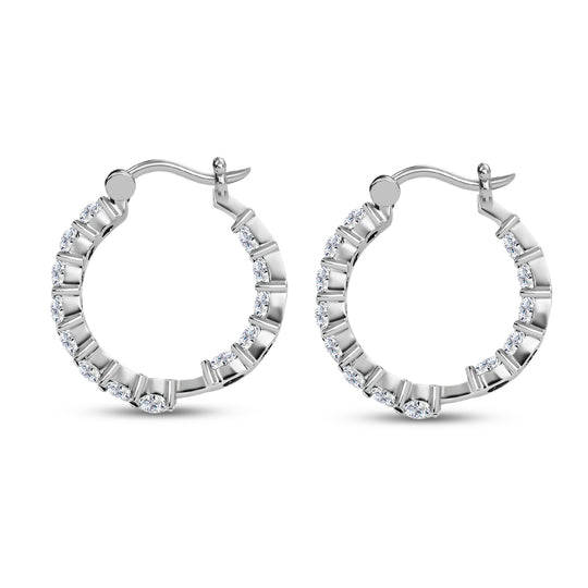 Weiße Zirkonia-Ohrringe, ca. 5,28 ct