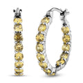 Gelbe Zirkonia-Creolen - 4,99 ct.