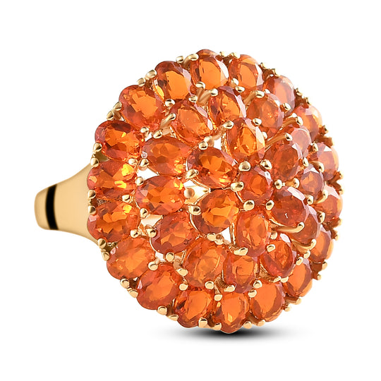 Salamanca Feueropal-Ring, 925 Silber vergoldet ca. 4.33 ct