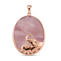 Rosenquarz-Anhänger, 925 Silber rosévergoldet ca. 71,68 ct