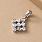 88 Facetten Moissanit-Anhänger, 925 Silber platiniert ca. 0.30 ct