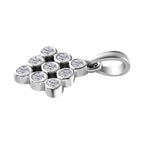88 Facetten Moissanit-Anhänger, 925 Silber platiniert ca. 0.30 ct