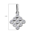 88 Facetten Moissanit-Anhänger, 925 Silber platiniert ca. 0.30 ct