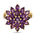 Natürlicher, marokkanischer Amethyst-Ring, 925 Silber vergoldet (Größe 16.00) ca. 2,89 ct