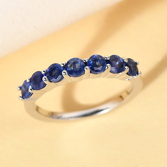 Masoala Saphir (Fissure gefüllt)-Ring, 925 Silber platiniert ca. 1.20 ct