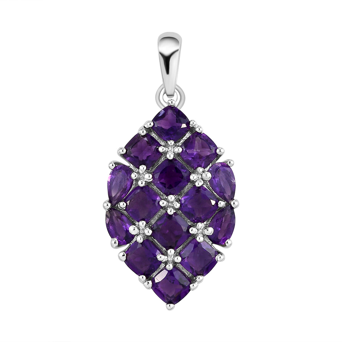 Afrikanischer Amethyst-Anhänger, 925 Silber platiniert ca. 3,59 ct