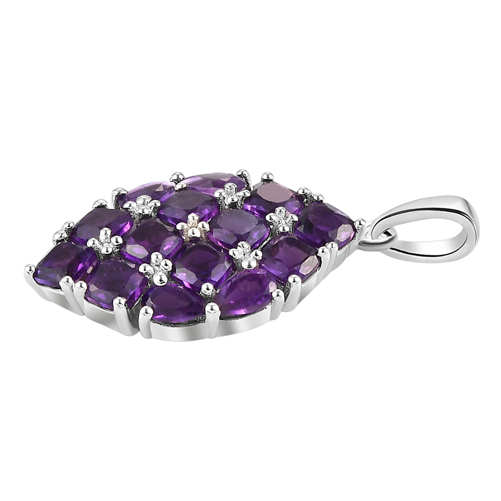 Afrikanischer Amethyst-Anhänger, 925 Silber platiniert ca. 3,59 ct