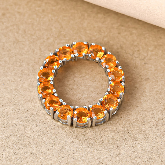 Salamanca Feueropal-Anhänger, 925 Silber platiniert ca. 1.15 ct