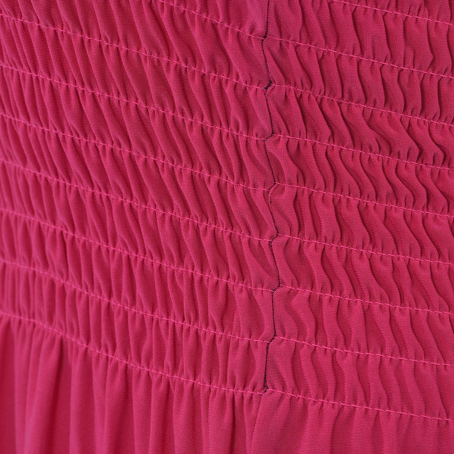 Gesmoktes Neckholder-Kleid, One Size, magenta
