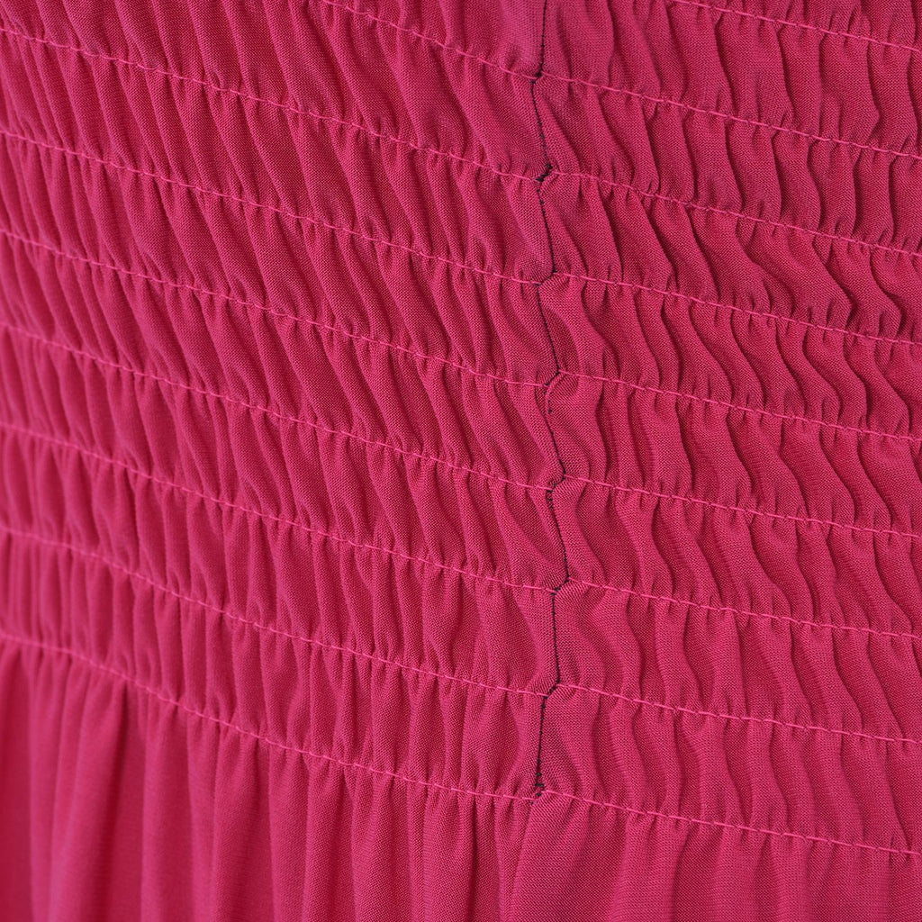 Gesmoktes Neckholder-Kleid, One Size, magenta