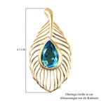 Pfau Triplett Quarz Anhänger 925 Silber vergoldet ca. 5,40 ct