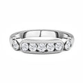 88 Facetten Moissanit Ring 925 Silber Platiniert V cm ca. 0.50 ct (Größe 20.50) 0.50 ct