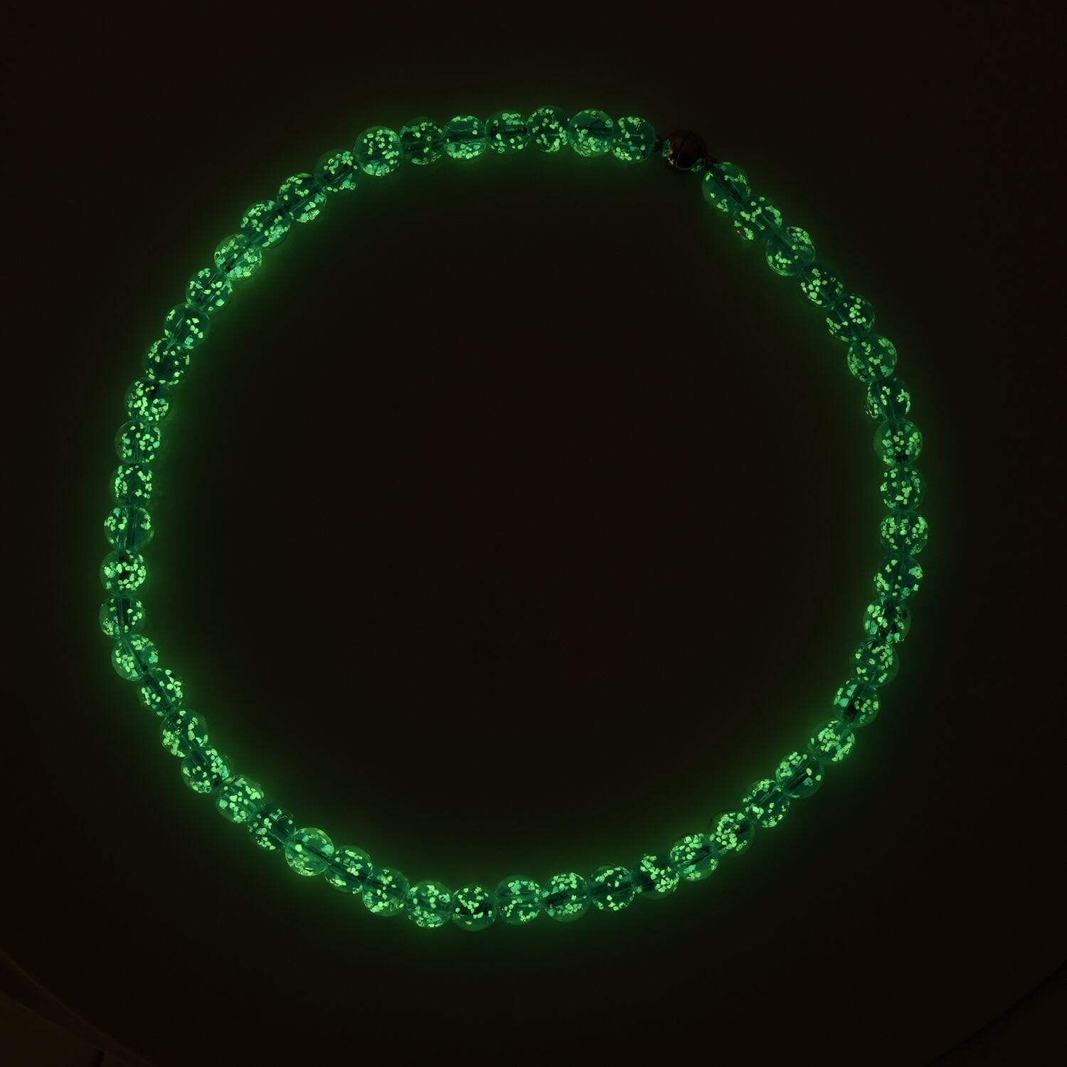 Grüne Murano-Stil Glas Halskette ca. 50 cm, nickelfreie Legierung, 329.00 ct